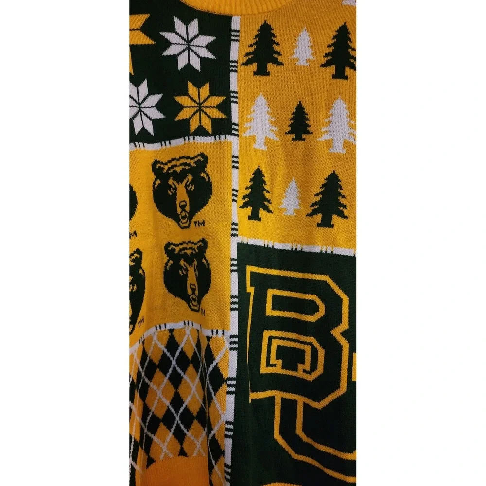 NWT Baylor Bears‎ Men's Busy Block Christmas Sweater Large New NCAA L300 College